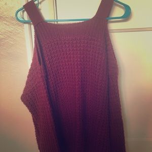 Cold shoulder thick sweater